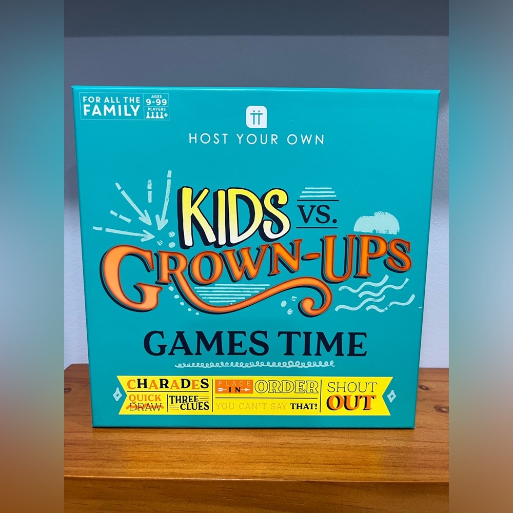 KIDS VS GROWN UPS NIB Board Game For The Whole Family Ages 9-99 BRAND NEW IN BOX